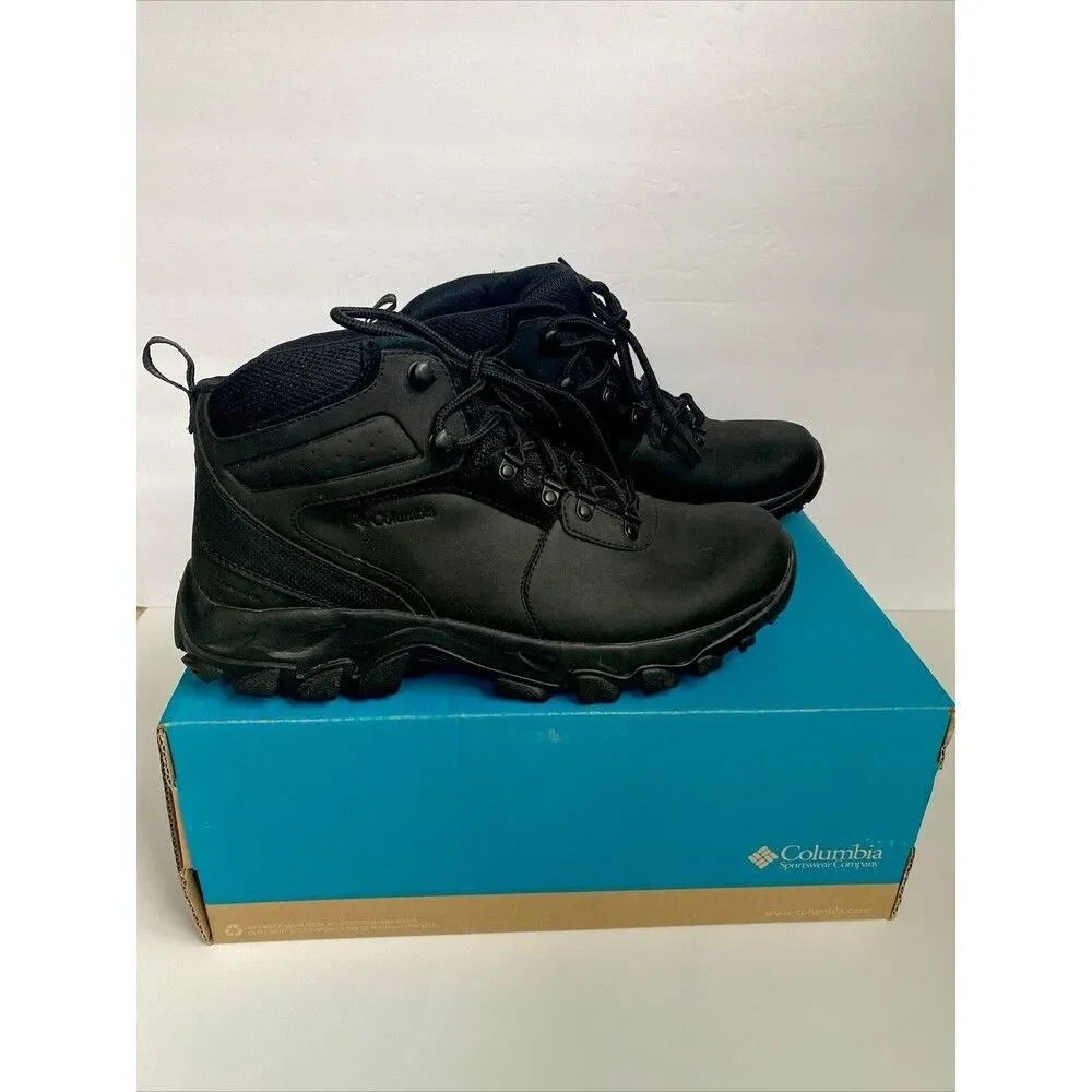 Columbia Men Newton Ridge Plus II Waterproof Hiking Trail Boots Black Lace up